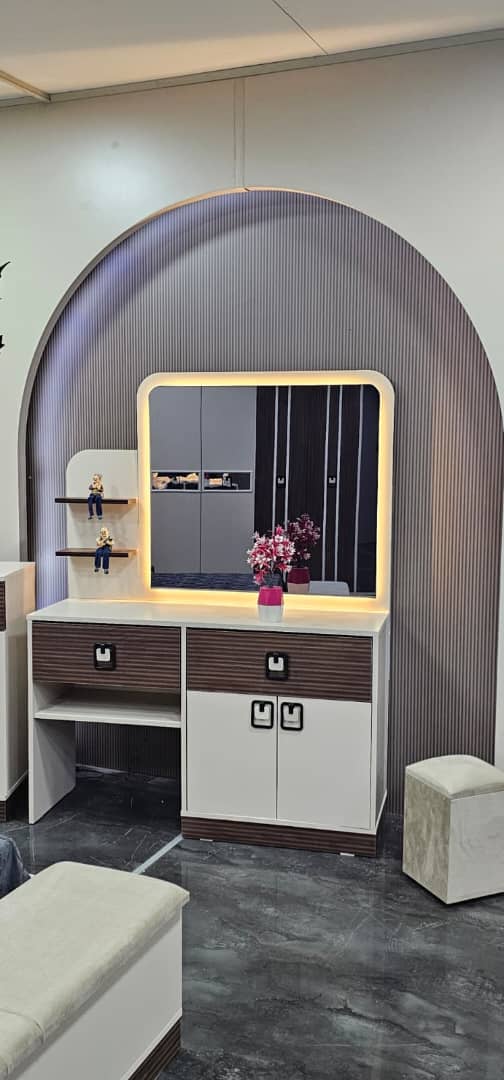 CHAMBRE A COUCHER 6BATTANTS 6PIECES MARRON BEIGE SOFT 5022