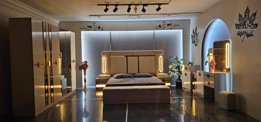 CHAMBRE A COUCHER 6BATTANTS 6PIECES LORA CHAMPAGNE 5021