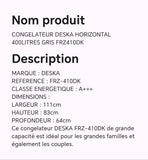 CONGELATEUR DESKA HORIZONTAL 400LITRES GRIS FRZ410DK