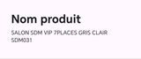 SALON SDM VIP 7PLACES GRIS CLAIR SDM031
