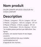 SALON CANAPE 6PLACES COULEUR AU CHOIX CONFORT