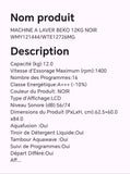 Machine à laver BEKO 12KG noir WMY121444/WTE12726MG