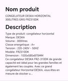 CONGELATEUR DESKA HORIZONTAL 300LITRES GRIS FRZ310DK