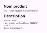 SPLIT HAIER 9000BTU 1,25CV INVERTER