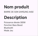 BARRE DE SON SAMSUNG A450