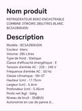 Réfrigérateur BEKO encastrable combine 3tiroirs 285litres blanc BCSA285K4SN