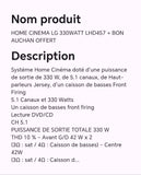 Home cinéma LG 330WATT LHD457 + bon Auchan offert