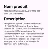 Réfrigérateur HAIER bar 1porte GM noir gold HR185MSG
