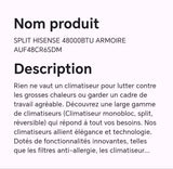 SPLIT HISENSE 48000BTU ARMOIRE AUF48CR6SDM