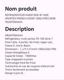 Réfrigérateur HAIER SIDE BY SIDE 4portes french door 1000litres noir HS26FSNAAAA