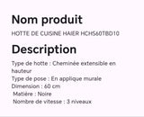 Hotte de cuisine HAIER HCHS60TBD10