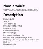 TELEVISEUR SAMSUNG 85" QLED 85Q60DAU
