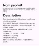 CLIMATISEUR BEKO PORTATIF 9000BTU BPN 109C