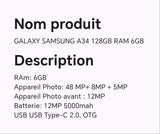GALAXY SAMSUNG A34 128GB RAM 6GB