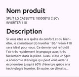SPLIT LG CASSETTE 18000BTU 2.5CV INVERTER 410