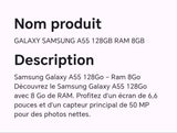 GALAXY SAMSUNG A55 128GB RAM 8GB