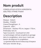 CONGELATEUR ASTECH HORIZONTAL 600LITRES VITRINE FH600V
