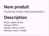 TELEPHONE IPHONE 15PRO 256GB IP00075