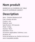 Barbecue au charbon CAC  table qualité supérieur CA820571