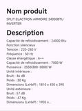 SPLIT ELACTRON ARMOIRE 24000BTU INVERTER