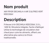 AIR FRYER DECAKILA à air 3.5 litres vert KEEC036V