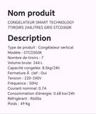 CONGELATEUR SMART TECHNOLOGY 7TIROIRS 244LITRES GRIS STCD350K