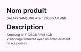 GALAXY SAMSUNG A16 128GB RAM 4GB