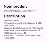 GALAXY SAMSUNG A16 256GB RAM8