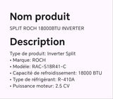 SPLIT ROCH 18000BTU INVERTER