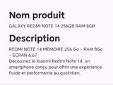 GALAXY REDMI NOTE 14 256GB RAM 8GB
