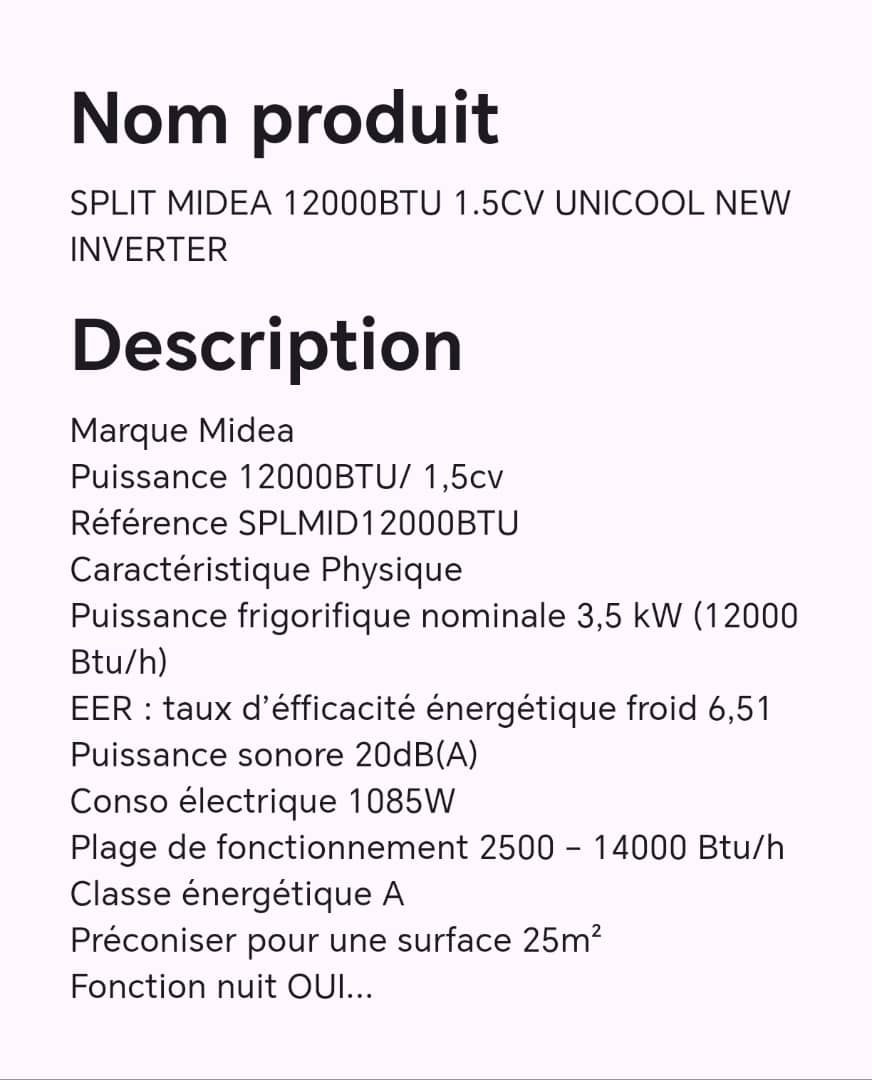 Split MIDEA 12000BTU 1.5CV UNICOOL NEW INVERTER