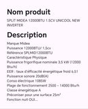 Split MIDEA 12000BTU 1.5CV UNICOOL NEW INVERTER