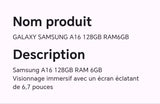 GALAXY SAMSUNG A16 128GB RAM6GB