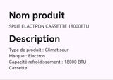 SPLIT ELACTRON CASSETTE 18000BTU