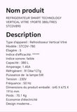 Réfrigérateur smart technology vertical vitre 1 porte 380  litres STCDV890