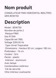 CONGELATEUR FINIX HORIZONTAL 800LITRES GRIS BDW750