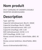 SPLIT SAMSUNG AR 24000BTU DOUBLE INVERTER AR24BVHGAWKX