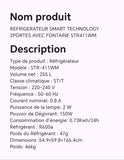 Réfrigérateur Smart technology 2portes avec fontaine STR411WM