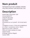 Réfrigérateur FINIX combine 3tiroirs 420litres DEFROST gris BCD310N1-53H