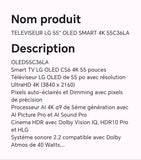 TELEVISEUR LG 55" SMART 4K 55C36LA