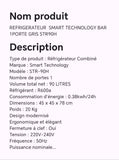Réfrigérateur SMART technology bar 1 porte gris STR90H