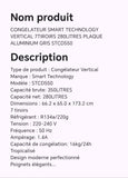 CONGELATEUR SMART TECHNOLOGY VERTICAL 7TIROIRS 280LITRES PLAQUE ALUMINIUM GRIS STCD550