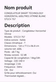 CONGELATEUR SMART TECHNOLOGY HORIZONTAL 600LITRES VITRINE BLANC STCCV 757