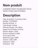 Cuisinière smart technology 4 feux 50X50 à table gris STC5050A