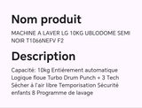 MACHINE A LAVER LG 10KG UBLODOME SEMI NOIR T1066NEFV F2