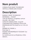 CONGELATEUR SMART TECHNOLOGY VERTICAL 6TIROIRS GRIS STCD347