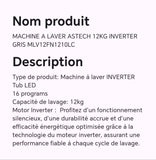 Congélateur ASTECH Horizontal 300litres gris CH300IG