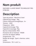 MACHINE A LAVER SMART TECHNOLOGY 9KG STML9SH