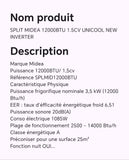 SPLIT MIDEA 12000BTU 1.5CV UNICOOL NEW INVERTER
