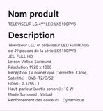 Téléviseur LG 49" LED LK5100PVB